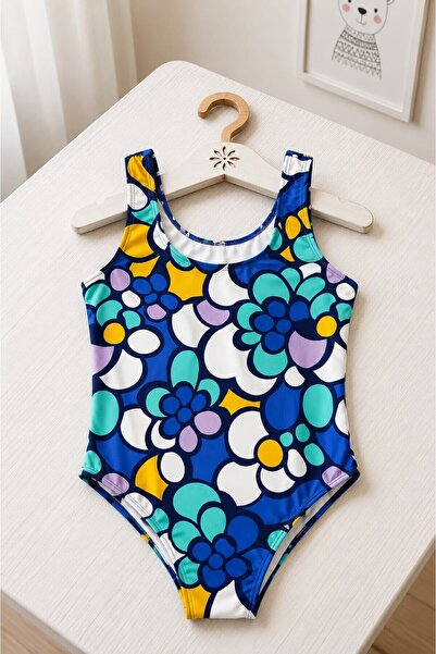 My Kids Wear Girl's Holiday Star One-Piece Swimsuit 12825
