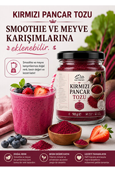 sarıbelen Kırmızı Pancar Tozu 90 g Katkısız