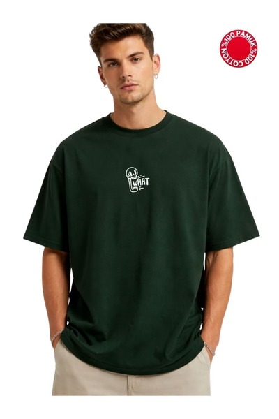 classy moda Άνετη εφαρμογή, Oversize, Μίνιμαλ μπλούζα με στάμπα μπροστά, κοντ...