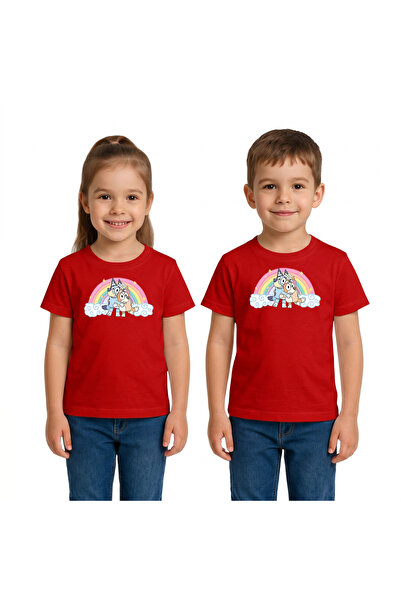 URBANTRENDSTORE Bluey Rainbow prilagođeni dizajn unisex majica za devojčice i...