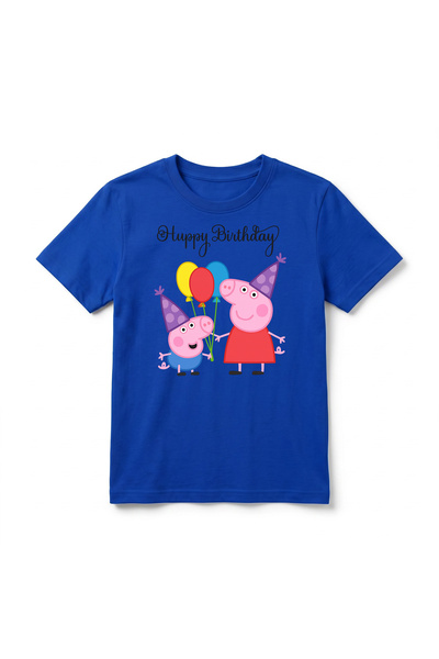 URBANTRENDSTORE Unisex dečija biciklistička majica sa temom Peppa Pig, okrugl...