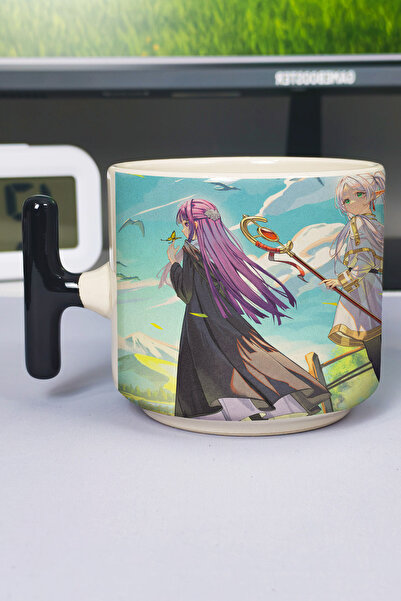 ZipZap Sousou No Frieren Anime Printed Ceramic Luxury Mug (1 Piece) T-Shaped ...