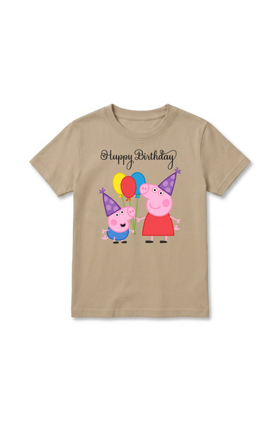 URBANTRENDSTORE Unisex dečija biciklistička majica sa temom Peppa Pig, okrugl...