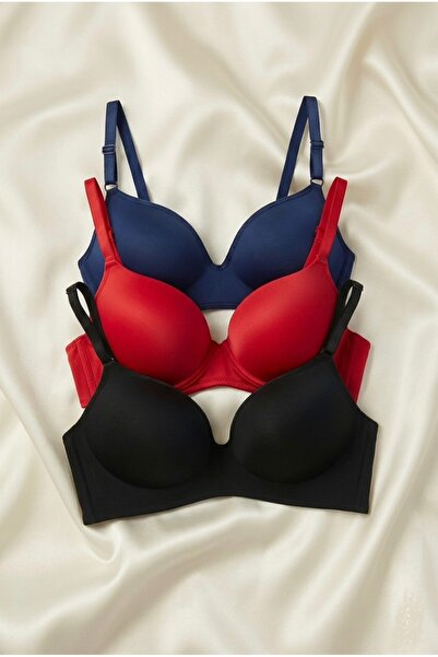 Nilmay mayo Women's Padded Gathering Bra Set of 3