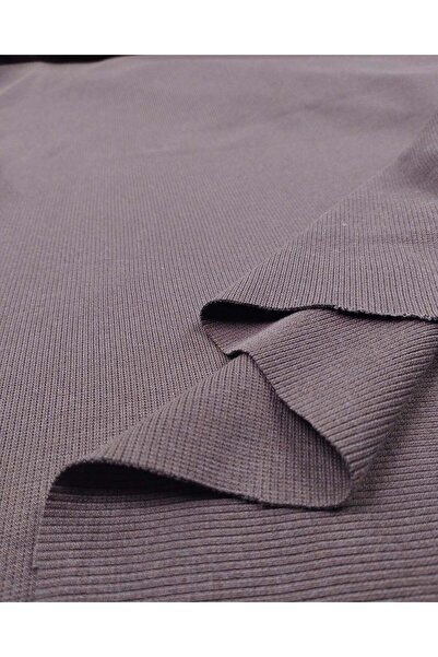Kumaş Parça Anthracite Ashy Black Interlock Ribbed Fabric Flexible Soft Durab...