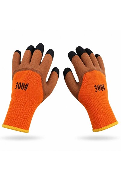 Zenorius Manusi de Protectie cu Material Gros, Marimea 10, Maro Negru si Port...