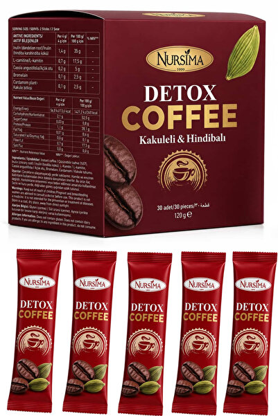 Nursima Detox Coffee Kakuleli ve Hindibalı Kahve 30 Saşe 120 g