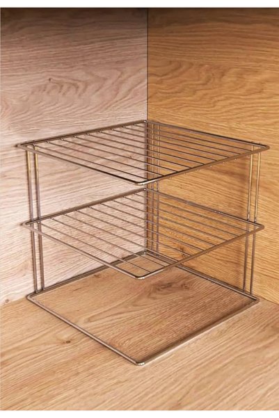 Feronyahome & Garden Plate Rack 2-Tier In-Cabinet Plate Kitchen And Countertop Organizer Shelf