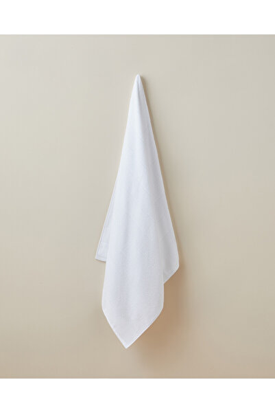 LC Waikiki Nevavm Sandy Stripe Cotton Bath Towel 80X150 cm White