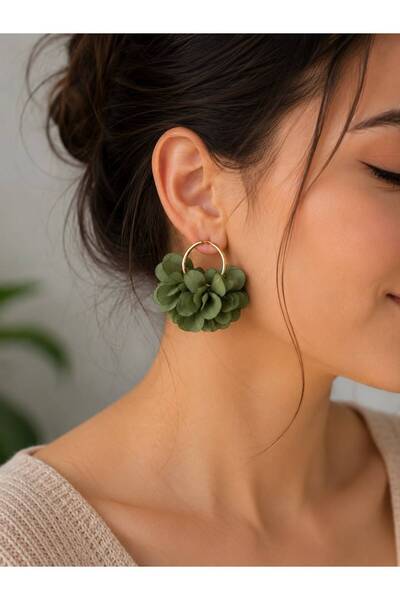 Accessories أقراط نسائية من Hei Green Sallantılı Spring Branch للاستخدام اليومي