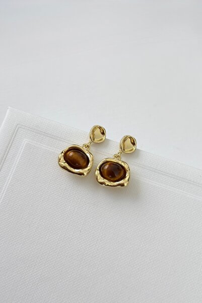 Lavian Accessories Serena Gold Kedi Gözü Küpe
