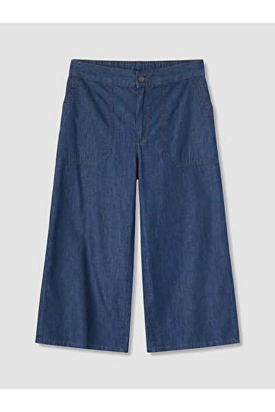 LC Waikiki Nevavm Regular Fit Wide Leg Women's Jean Capri with a Difference