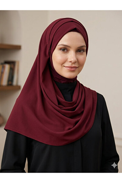 Larissa Scarf Valenstone Queen krep şifon şal premium ürün düz renk terletmey...