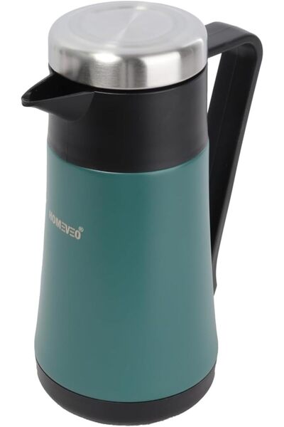 HOMEVEO Tea and Coffee Thermos 0067-6, 350 ml capacity, Green, Stainless Steel