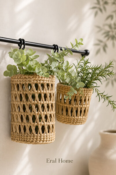 SS ERAL KOOP Handmade Decorative Multi-Purpose Basket Flower Pot Organizer Se...