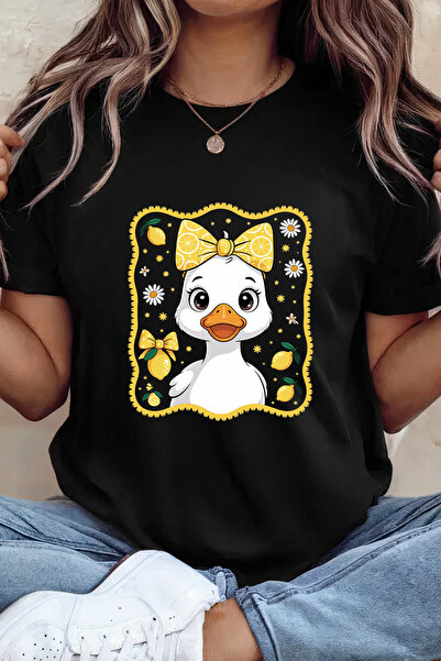 Sarah's Boutique Women's T-shirt – 100% cotton – Lemon Ducky
