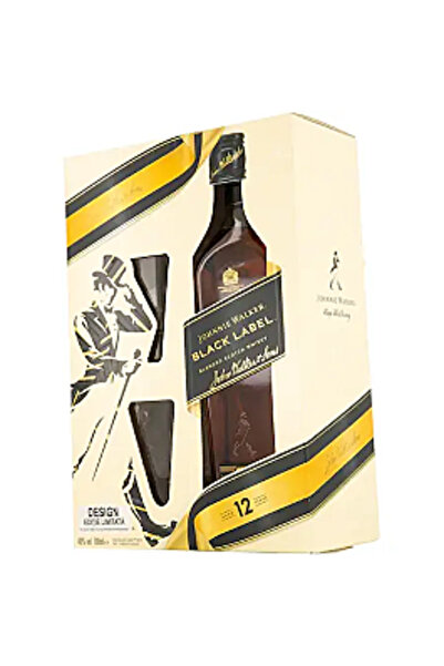 Johnnie Walker Scotch Whisky Black Label 0.7l, 40% alcool + 2 pahare