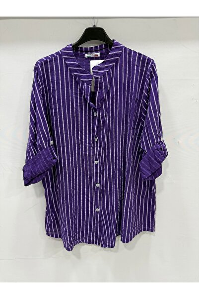 della moor Women's Italian Purple Line Pattern Dominant Foldable Fakir Sleeve...