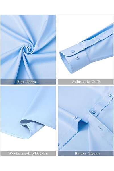 styleville.in Men's Formal Wrinkle-Resistant Poly-Cotton Long Sleeve Regular ...