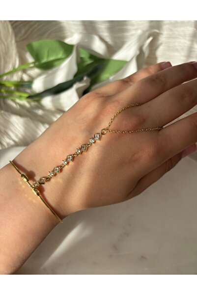 Alina Jewelry Zirkon taşlı gold şahmeran