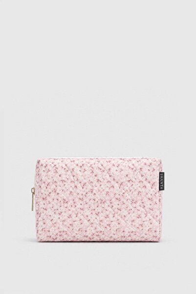 Shanta Pink Flower Garden D34 Zipper Cosmetic Organizer Women's Travel Type M...