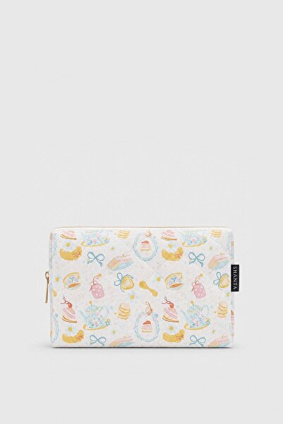 Shanta Pastel Tea Time D34 Zipper Cosmetic Organizer Women's Travel Type Make...