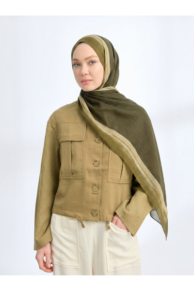 ARMANDA SOFT BLUSH FLOŞ VİSKON ŞAL - HAKİ