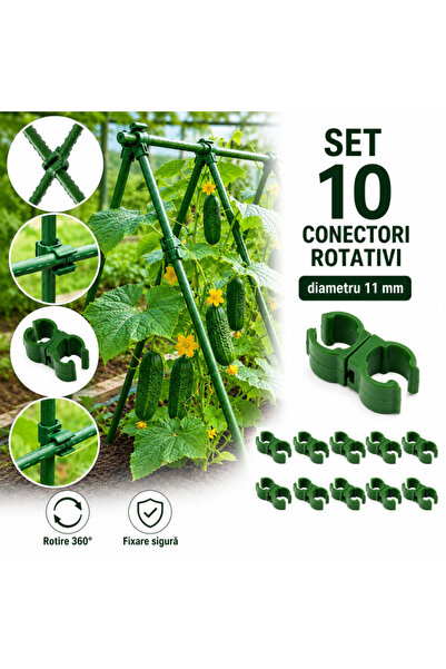 PROCART Περιστρεφόμενοι σύνδεσμοι 11 χιλιοστά - για πασσάλους, σετ 10 τεμαχίων
