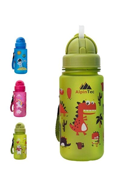AlpinTec Παιδικό παγούρι με καλαμάκι 400ml Δεινόσαυρος