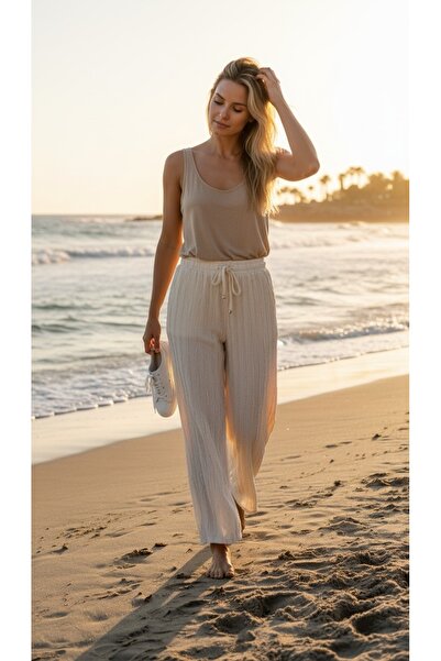 KapadokyaButik Ruffled Fabric Flared Pants