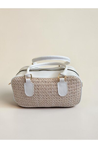 Aslia Collection Bags Kadın Hasır El Çantası Ayarlanabilir Askılı Klasik Bage...