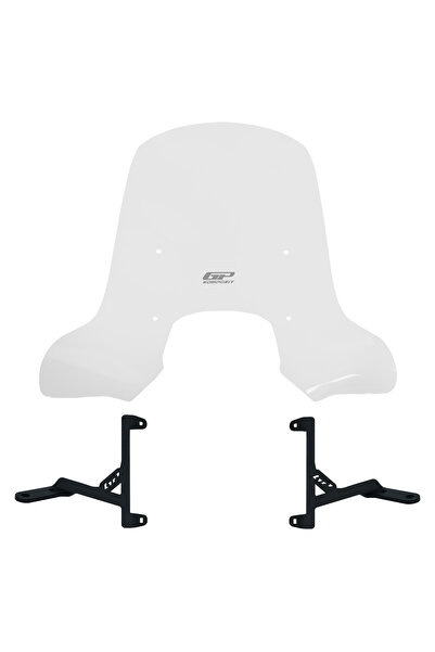 GP KOMPOZİT RKS LTR125 2024-2026 Uyumlu Elcikli Ön Cam Şeffaf 56 cm