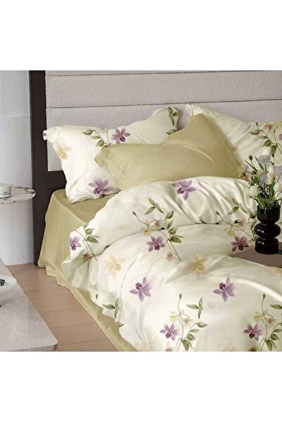 Pucioasa Finet Stretchy Duvet Cover Set , 6 pieces, Purple flowers