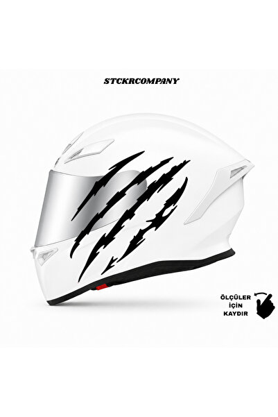 STCKRCO Pençe Kask Sticker – Motor Kaskı İçin Premium Pençe Sticker - Motor S...