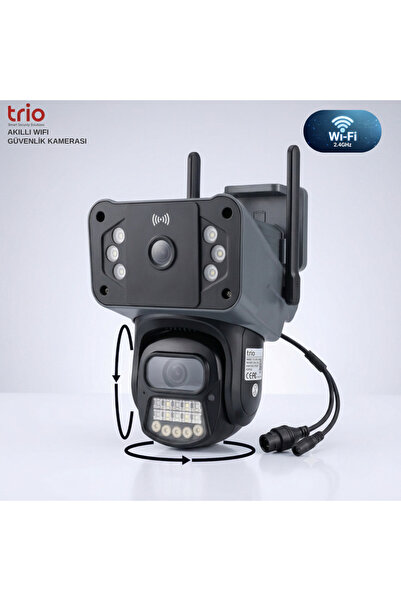 VOREX Trio TR-WX249 PTZ Çift Lens WiFi 12V IP66 Güvenlik Kamerası 3 Görüntü V...