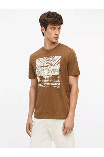 s.Oliver Men's T-shirt, cotton, with front print