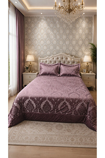 AYBERK HOME TEXTİLE Helen Bedspread Set Double Fiber King Size Padded Panel V...