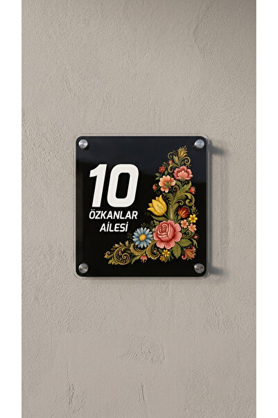 Aldebaran Reklam Kişiye Özel Aile İsmi ve Kapı Numarası Tabelası Kapı İsimliği