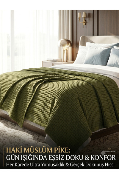 BELİNİS Premium %100 Pamuklu MÜSLİN Waffle Pike - 160x235 cm Ekstra Geniş ve ...