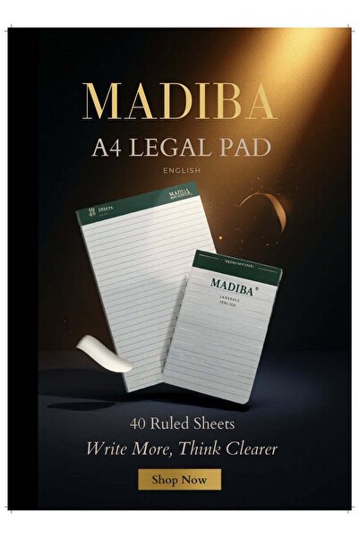 madiba A4 LEGAL PAD 40 SHEETS ENGLISH