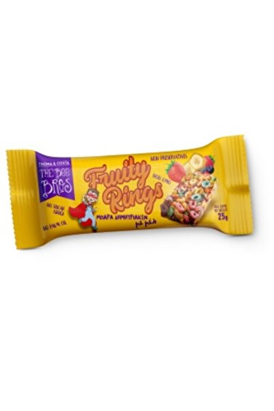 B.Bros Batoane de cereale crocante cu inele fructate, cu miere și Stevia, fără zahăr, 125 gr - The Bee Bros