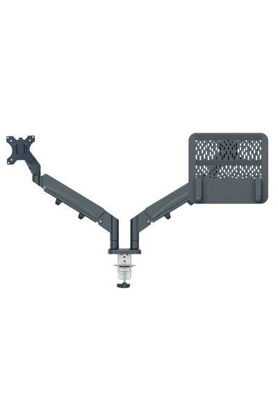 Leitz Monitor Stand 2 Arms + Laptop Stand Charcoal Grey
