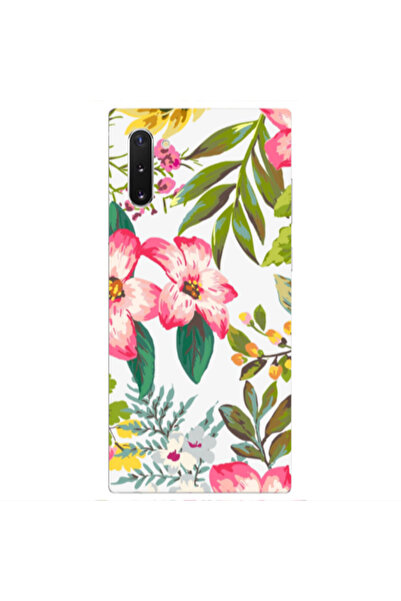 Other Samsung Note 10 Plus Red laves Transparent Silicone TPU Θήκη