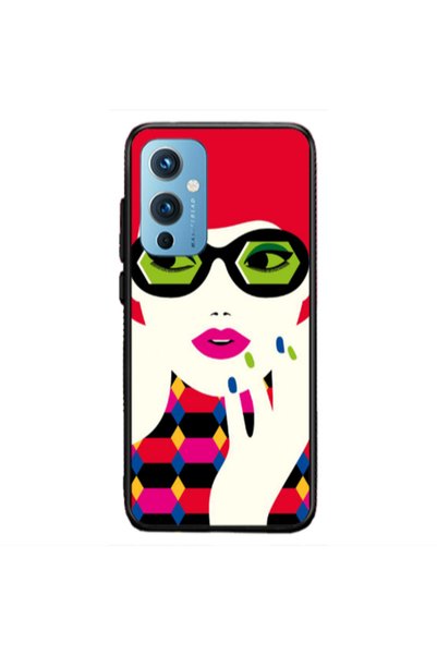 Other Oneplus 9 5G Red hair girl Black Glossy Θήκη