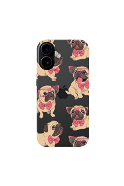 Other Apple Iphone 16 plus Dog Spectacled Transparent Silicone TPU Θήκη