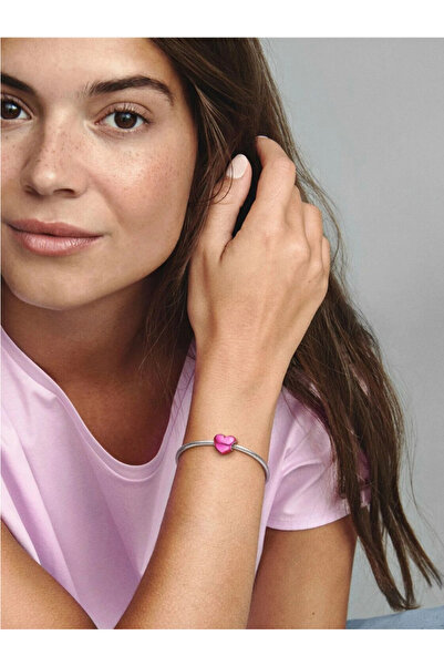 Pandora Charm tip inima Roz - Argint 925
