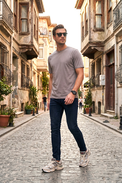 Buratti Cotton Slim Fit Regular Waist Jeans Men's Jeans 1135C64Napoli