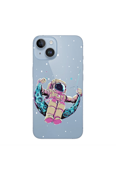 Other Apple iPhone 14 Astronaut swinging on the moon Transparent Silicone TPU...