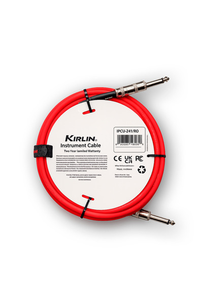 Kırlın Instrument Jack Cable 3 Meters. Red