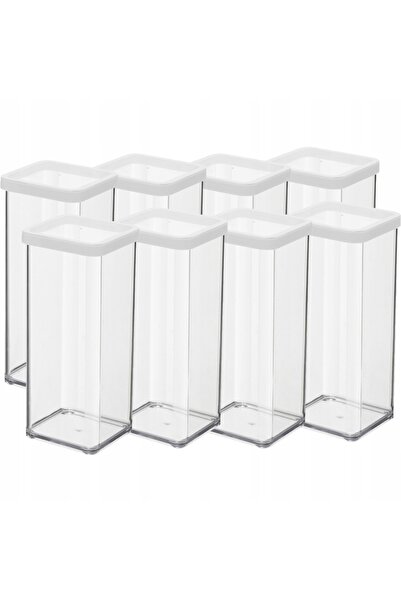 Rotho Recipient pătrat pentru dulciuri 8x1.5L LOFT alb